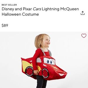 Pottery Barn Lightning McQueen Costume.  Size 3T/small.